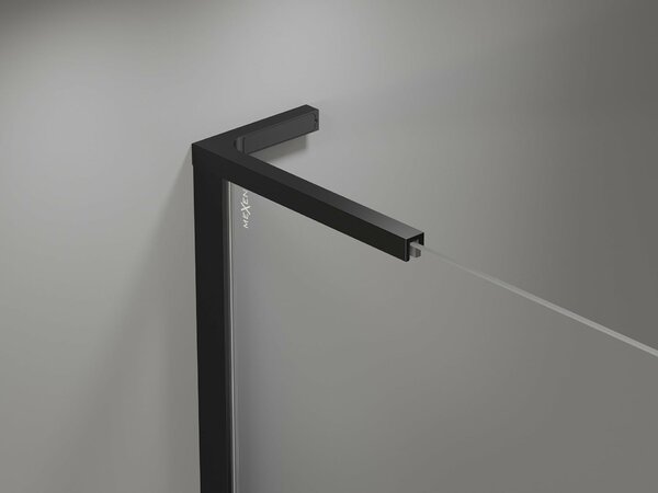 Mexen Mist L kádparaván 2 szárnyú balos 120 x 150 cm, fekete keret, fekete - 8A9L-120-011-70-70-L