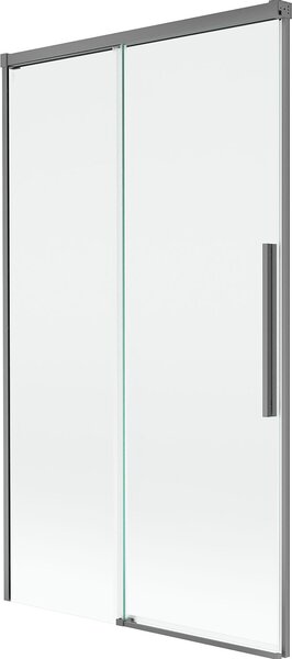 Mexen Rox kétszárnyú csúsztatható fürdőkád paraván, 100 x 150 cm, átlátszó, gun metal - 8C9-100-001-95-00