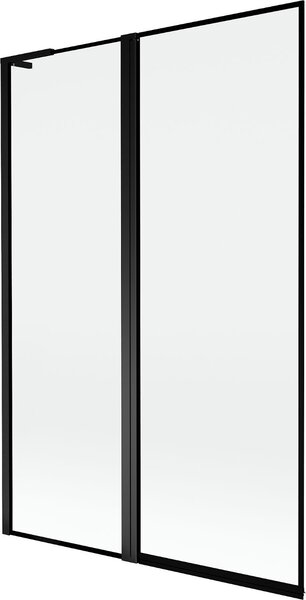 Mexen Mist L kádparaván 2 szárnyú balos 120 x 150 cm, fekete keret, fekete - 8A9L-120-011-70-70-L