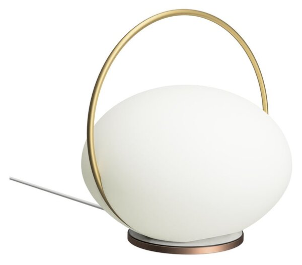 Fehér-aranyszínű LED asztali lámpa (magasság 19 cm) Orbit – UMAGE