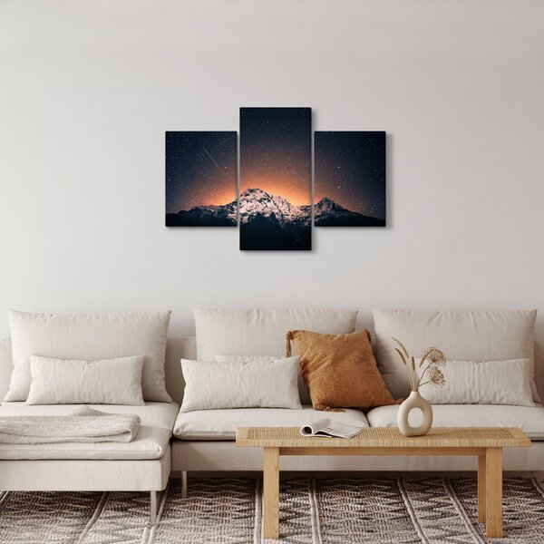Egy éjszakai égbolt és a hegy képe (90x60 cm)
