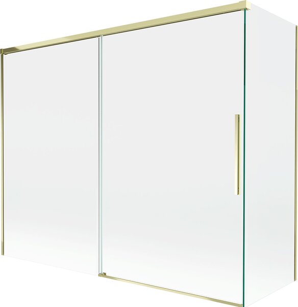 Mexen Rox 2-szárnyas, toló kádparaván 190 + 90 x 150 cm, átlátszó, arany - 8C9-190-090-50-00
