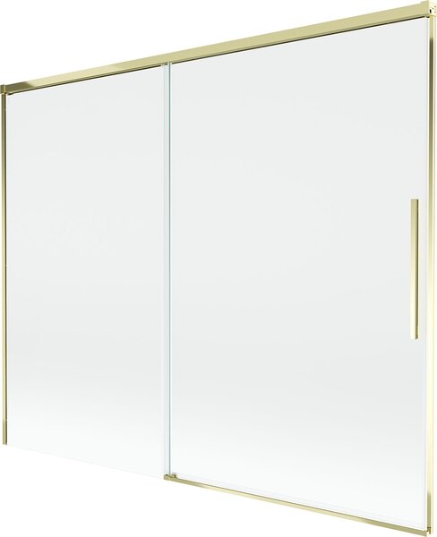 Mexen Rox 2-szárnyú, toló zuhanyfal 190 x 150 cm, átlátszó, arany - 8C9-190-001-50-00