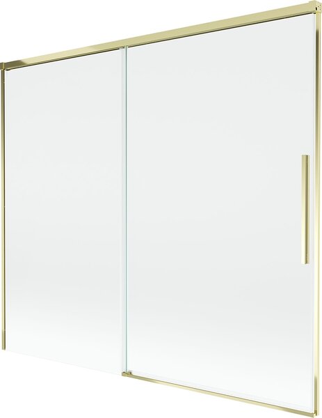 Mexen Rox 2-szárnyú csúsztatható fürdőkád-paraván 180 x 150 cm, átlátszó, aranyszínű - 8C9-180-001-50-00