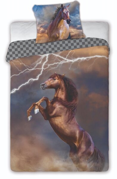 Deluxe 3D Lovak pamut ágyneműhuzat 200x140cm+90x70cm Faro