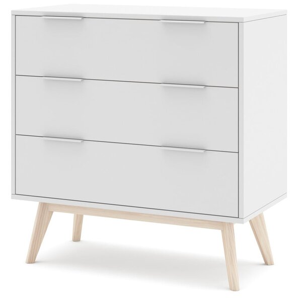 Fehér alacsony komód 80x83 cm Campus – Marckeric