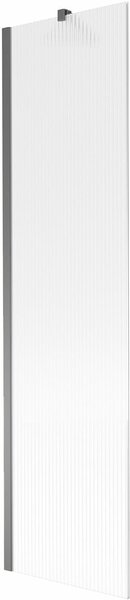 Mexen Next fürdőkád paraván 1-szárnyú 50 x 150 cm, csíkos, gun metal - 895-050-000-00-09-95