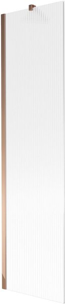Mexen Next kádparaván, 1-szárnyú, 50 x 150 cm, csíkos, rózsaarany - 895-050-000-00-09-60