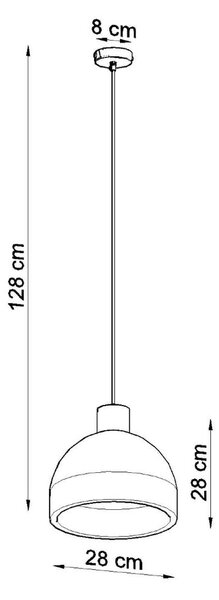Világosszürke függőlámpa ø 28 cm Filippo – Sollux