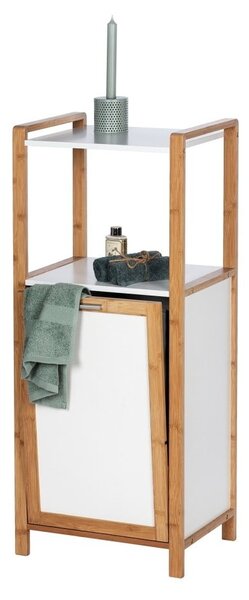 Fehér-natúr színű bambusz fürdőszobai polcos állvány 40x95 cm Finja – Wenko