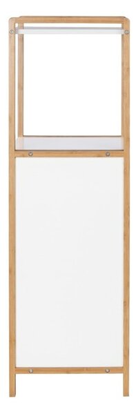Fehér-natúr színű bambusz fürdőszobai polcos állvány 40x95 cm Finja – Wenko