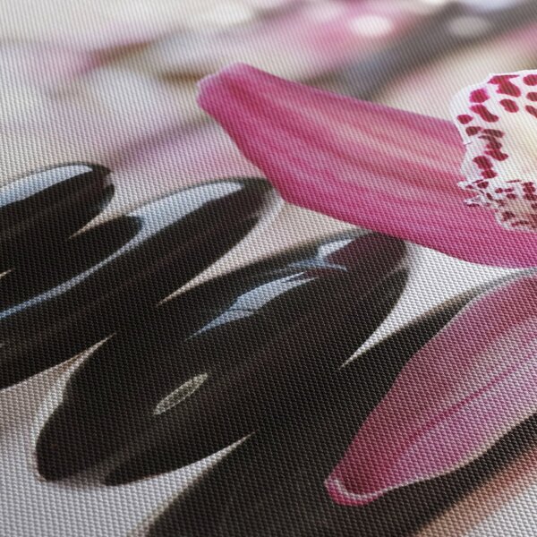 Masszázs kövek és orchideák képe (90x60 cm)