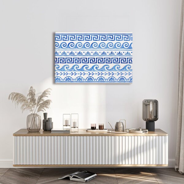 Kép kék-fehér görög ornamentika