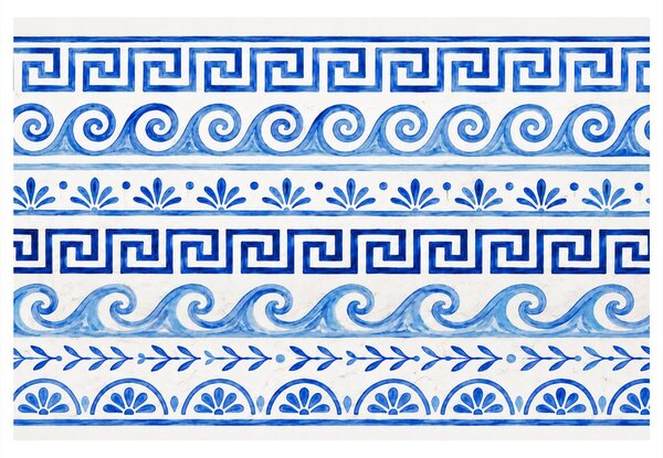 Kép kék-fehér görög ornamentika