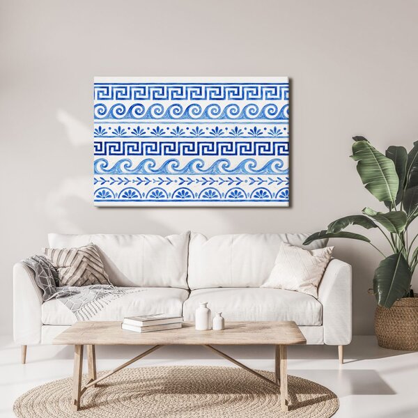 Kép kék-fehér görög ornamentika