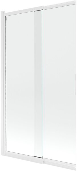 Mexen Fox 2 szárnyú toló fürdőszobai paraván 100 x 150 cm, átlátszó, fehér - 891-100-002-20-00