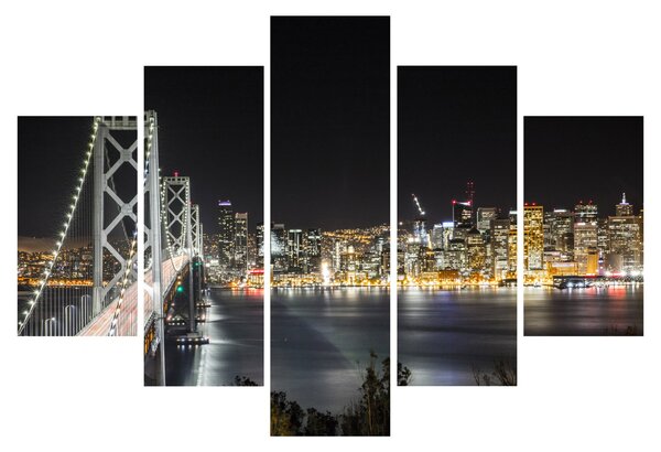 A Brooklyn-híd és a New York-i kép (150x105 cm)