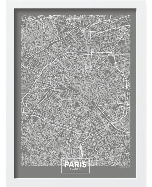 Keretezett poszter 40x55 cm Paris – Wallity
