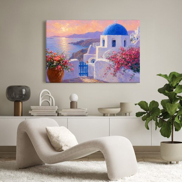 Kép santorini partja naplementében