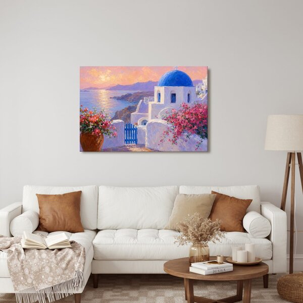 Kép santorini partja naplementében