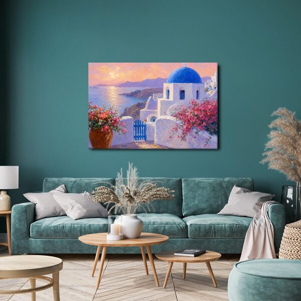 Kép santorini partja naplementében