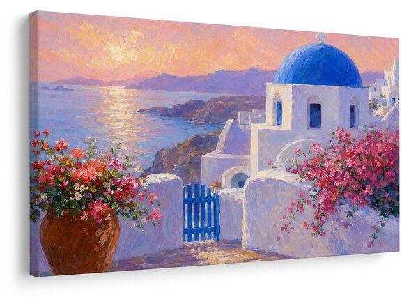 Kép santorini partja naplementében