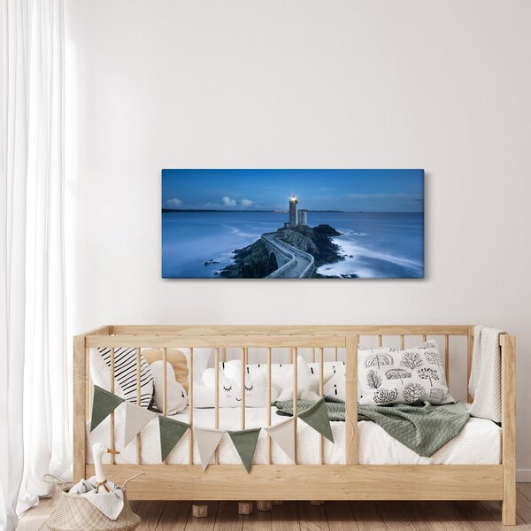 A világítótorony és a tenger képe (120x50 cm)