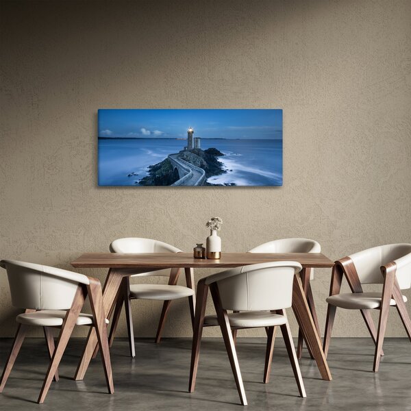 A világítótorony és a tenger képe (120x50 cm)
