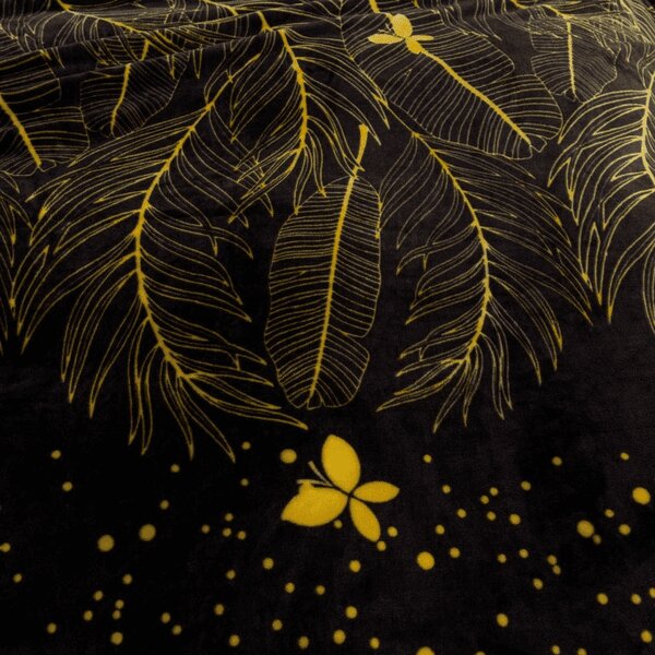 Mikroplüss takaró VISATA, fekete Méret: 160 x 200 cm