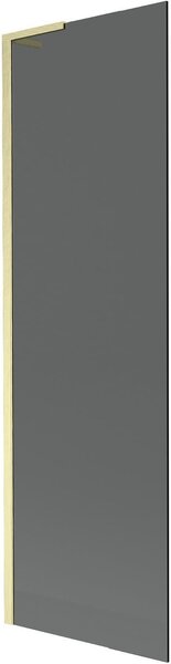 Mexen Next L 1-szárnyú kádparaván 60 x 150 cm, grafit, arany szálcsiszolt - 895-060-000-03-40-55