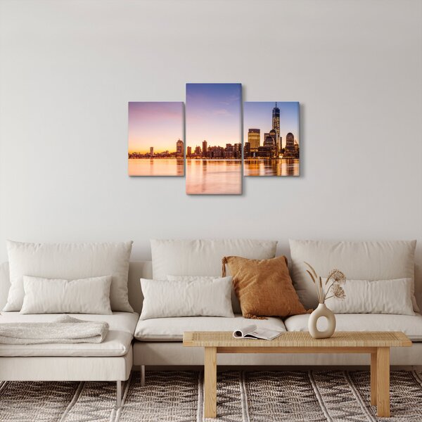 Egy város képe naplementekor (90x60 cm)