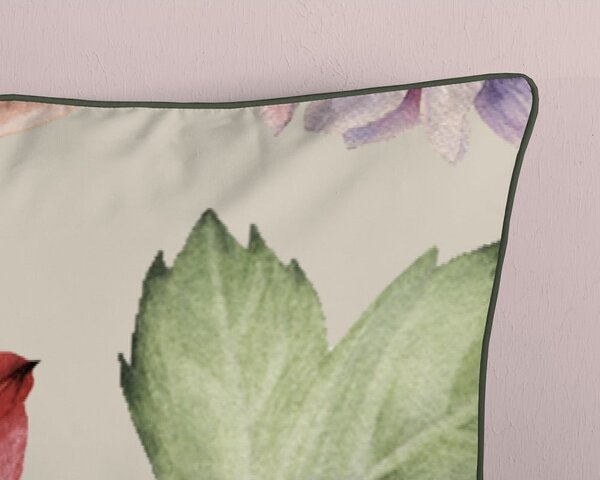 Bézs kétszemélyes-hosszabbított pamut-szatén ágyneműhuzat 200x220 cm Fiori – Descanso