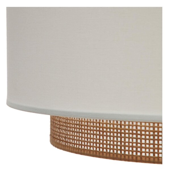 Fehér-natúr színű textil lámpabúra ø 40 cm Erna – Kave Home