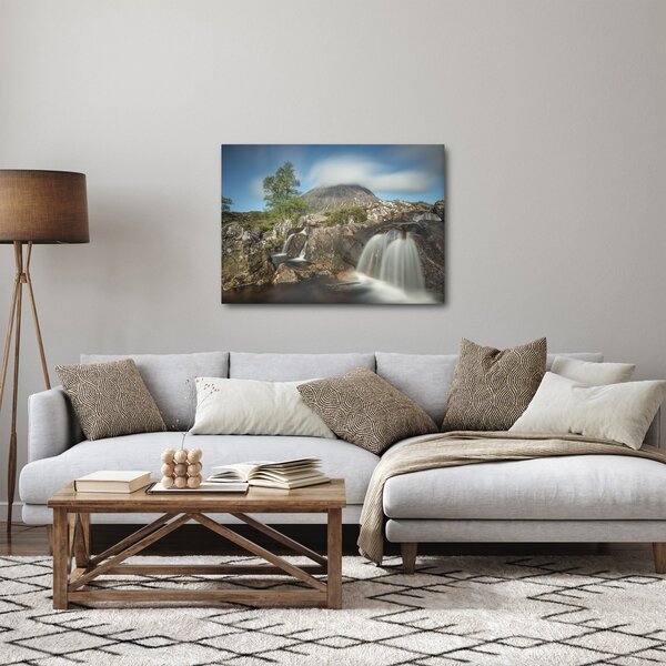 Vízesések és hegyek képe (70x50 cm)