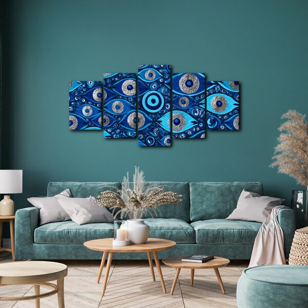 5 részes kép kék védelmező szemek