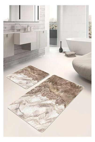 Barna fürdőszobai kilépő szett 2 db-os 60x100 cm – Mila Home