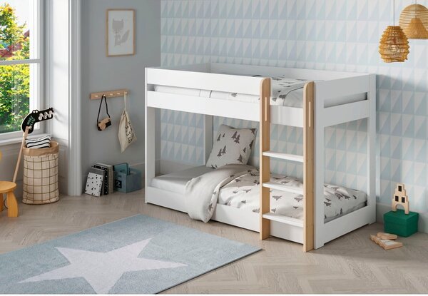 Fehér emeletes gyerekágy 90x190 cm Angel – Marckeric