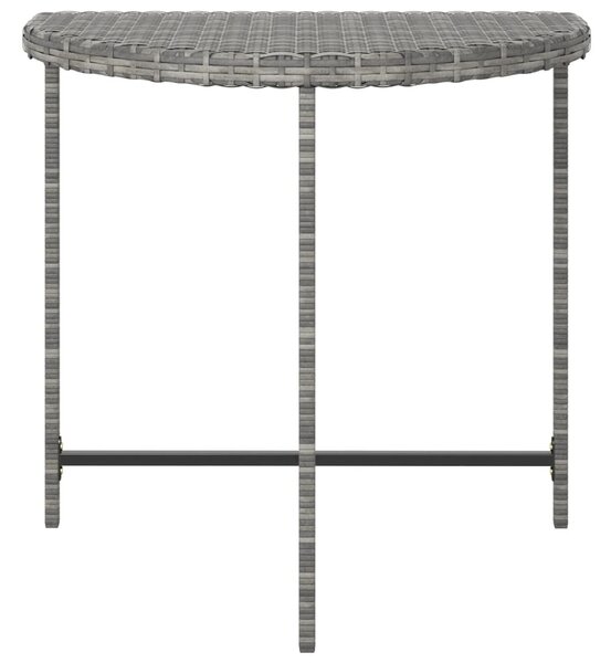 Szürke polyrattan kerti asztal 80 x 50 x 75 cm