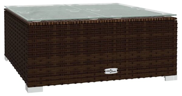 4 részes barna polyrattan kerti ülőgarnitúra párnákkal