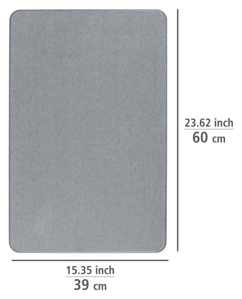 Szürke kovaföld fürdőszobai kilépő 39x60 cm Simi – Wenko