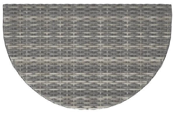Szürke polyrattan kerti asztal 80 x 50 x 75 cm