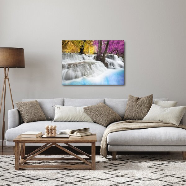 Egy kép Erawan vízeséséről az erdőben (70x50 cm)