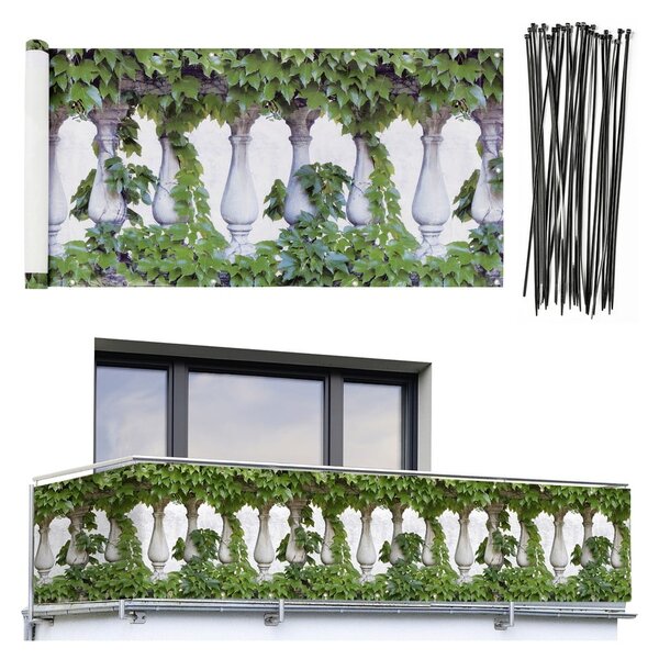 Zöld műanyag erkély belátásgátló 500x85 cm – Maximex