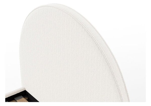 Fehér kárpitozott egyszemélyes ágy ágyráccsal 90x200 cm MOON – Vipack