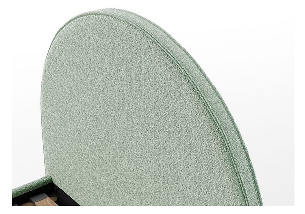 Zöld kárpitozott egyszemélyes ágy ágyráccsal 90x200 cm MOON – Vipack