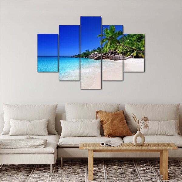 Kép a strandról a Praslin szigeten (150x105 cm)