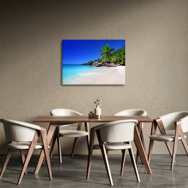 Kép a strandról a Praslin szigeten (70x50 cm)