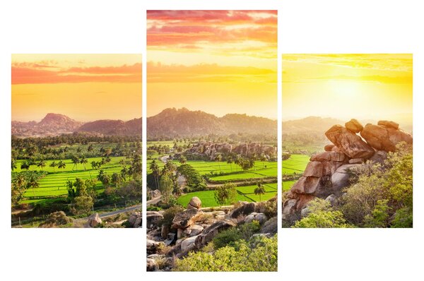 Kép a Hampi-völgyről Indiában (90x60 cm)