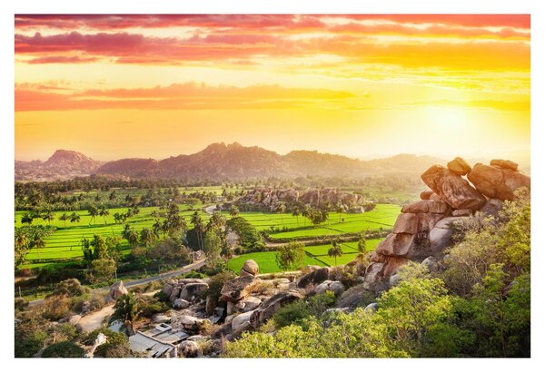 Kép a Hampi-völgyről Indiában (90x60 cm)