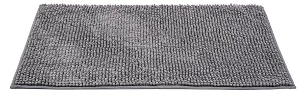 Sötétszürke textil fürdőszobai kilépő 50x80 cm Chenille – Allstar